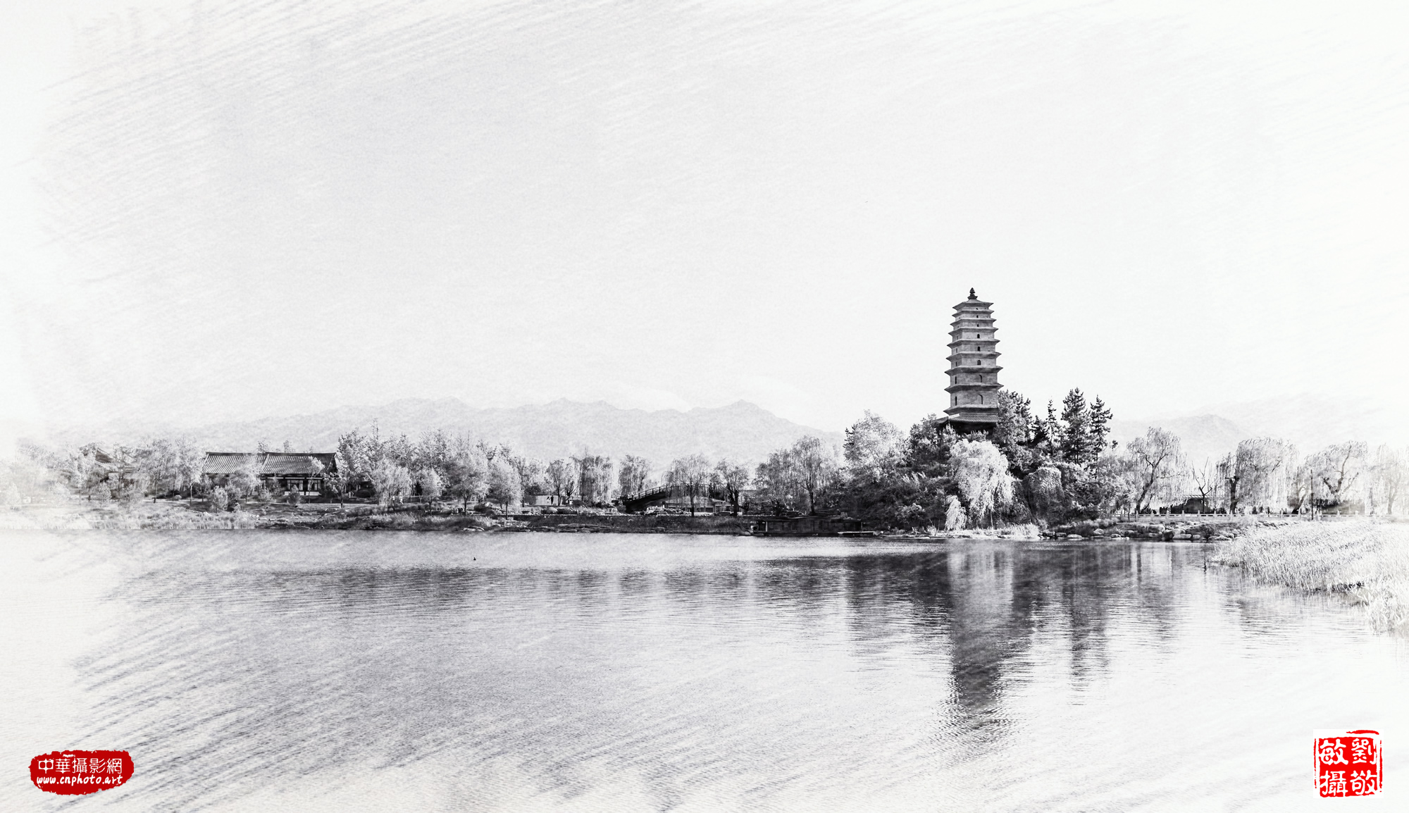 古塔素描